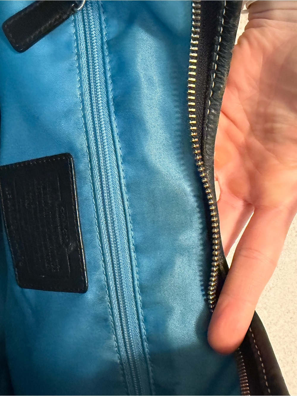 Coach Signature Stripe Hobo Shoulder Bag - Picture 10 of 12